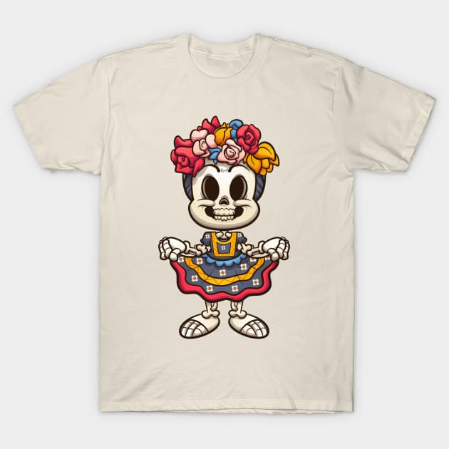 Mexican Catrina T-Shirt by memoangeles